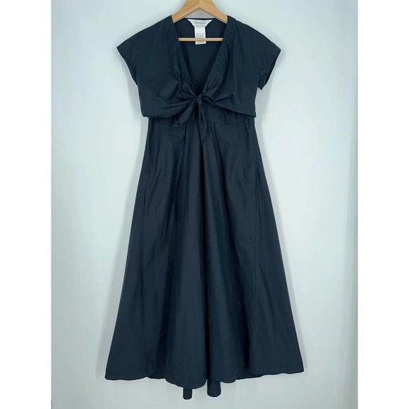 MaxMara Dresses & Skirts - Max Mara Poplin A-Line Toe Front Dress, Navy Blue